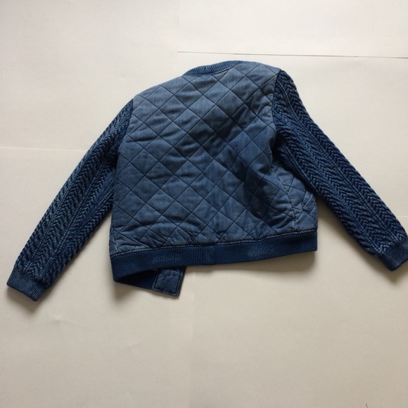 Anthropologie Bella Dahl Quilted Bomber Jacket Blue XS - Picture 8 of 8